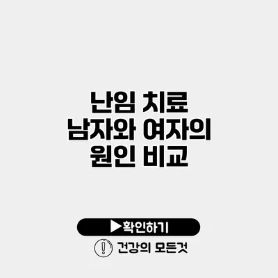 난임 치료 남자와 여자의 원인 비교