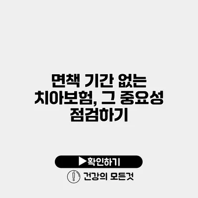 면책 기간 없는 치아보험, 그 중요성 점검하기