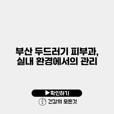 부산 두드러기 피부과, 실내 환경에서의 관리