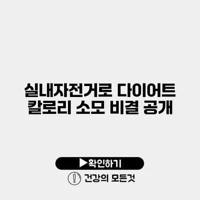 실내자전거로 다이어트 칼로리 소모 비결 공개