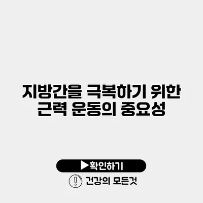 지방간을 극복하기 위한 근력 운동의 중요성