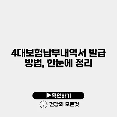 4대보험납부내역서 발급 방법, 한눈에 정리