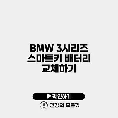BMW 3시리즈 스마트키 배터리 교체하기