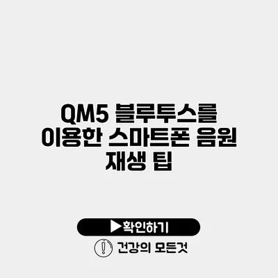 QM5 블루투스를 이용한 스마트폰 음원 재생 팁