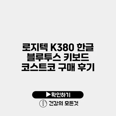 로지텍 K380 한글 블루투스 키보드 코스트코 구매 후기